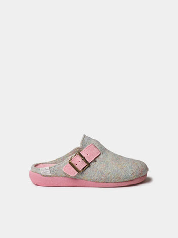 Zapatillas de casa mujer - Slipper de mujer tipo zueco con hebilla en fieltro reciclado | MIMA-FR  - Toni Pons  