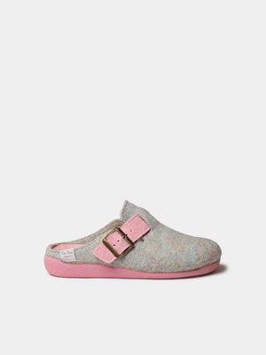 Zapatillas de casa mujer - Slipper de mujer tipo zueco con hebilla en fieltro reciclado | MIMA-FR  - Toni Pons  