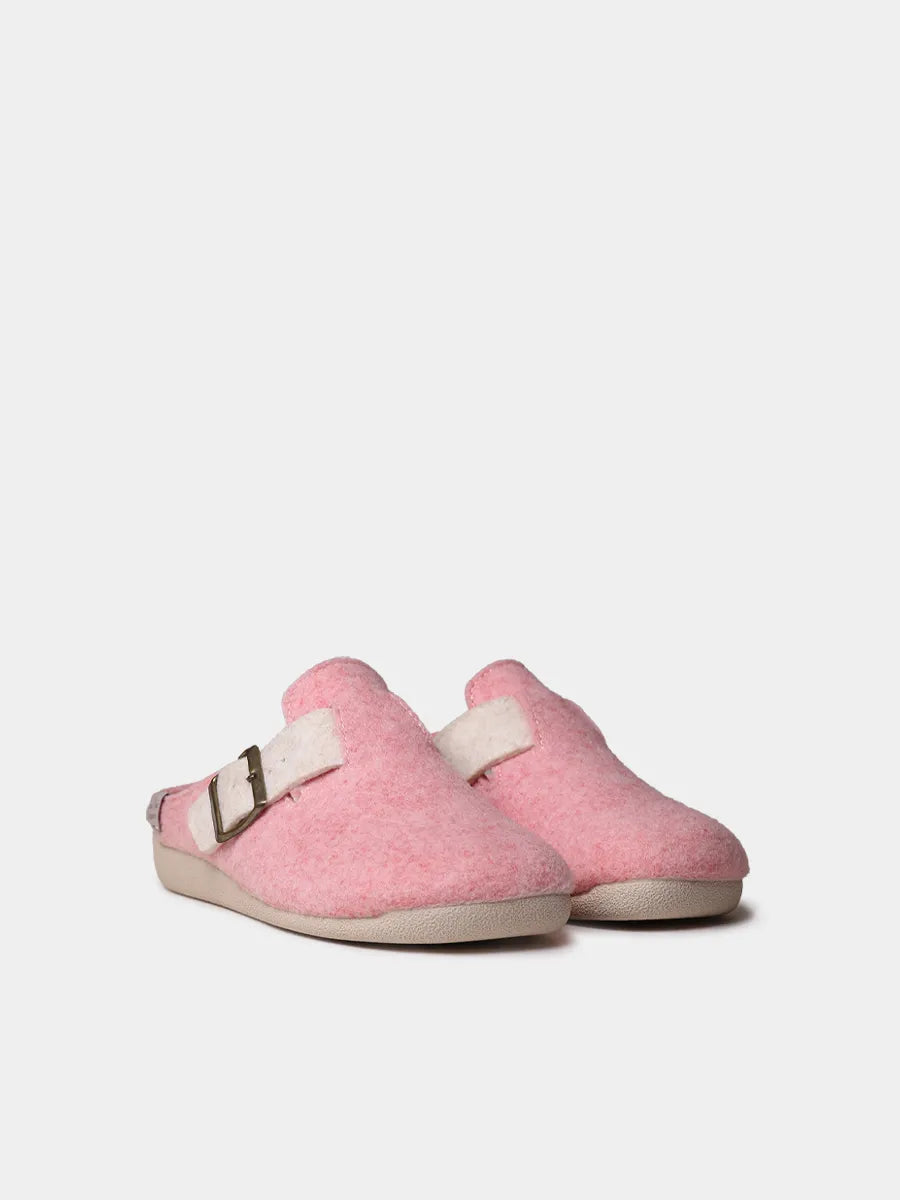 Zapatillas de casa mujer - Slipper de mujer tipo zueco con hebilla en fieltro reciclado | MIMA-FR  - Toni Pons  