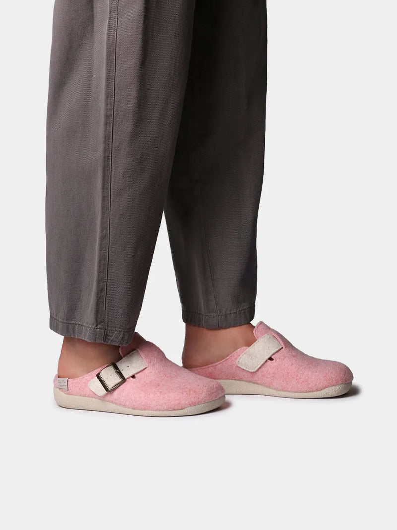 Zapatillas de casa mujer - Slipper de mujer tipo zueco con hebilla en fieltro reciclado | MIMA-FR  - Toni Pons  