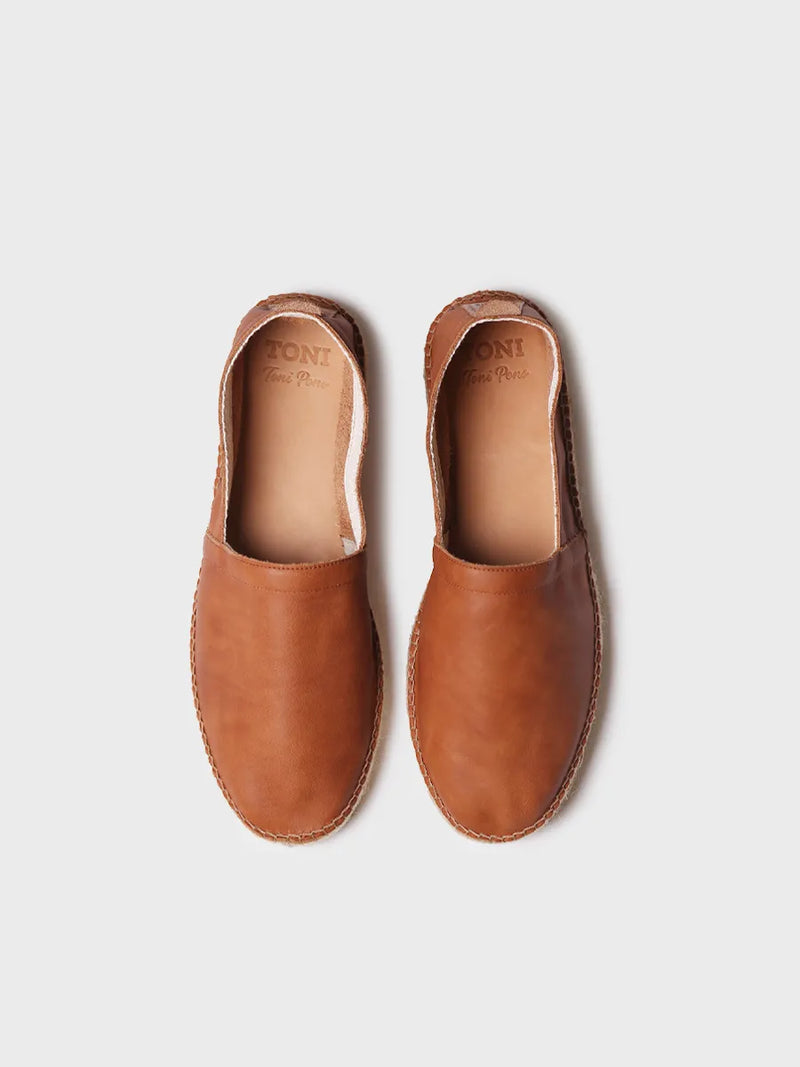 zapatillas hombre - Alpargata cerrada de hombre en piel con suela de yute | MINO  - Toni Pons  