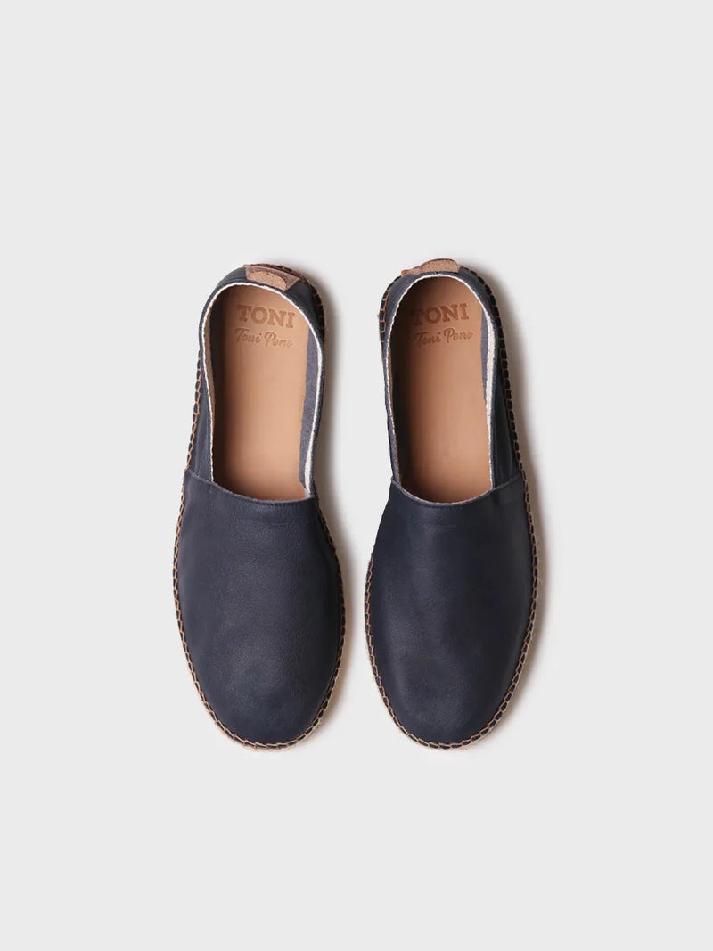 zapatillas hombre - Alpargata cerrada de hombre en piel con suela de yute | MINO  - Toni Pons  