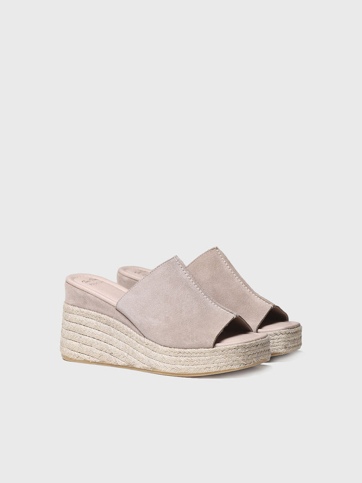 Alpargata mujer - Alpargata de mujer tipo zueco en serraje  - Toni Pons  