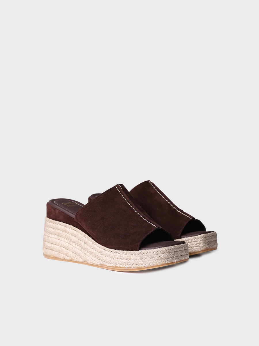 Alpargata mujer - Alpargata de mujer tipo zueco en serraje  - Toni Pons  