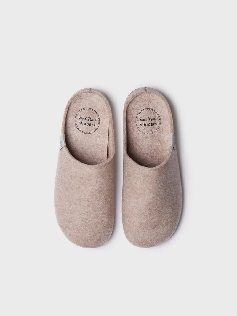 zapatillas de casa mujer - Zapatilla tipo zueco para mujer en fieltro reciclado | MONA-FR  - Toni Pons  