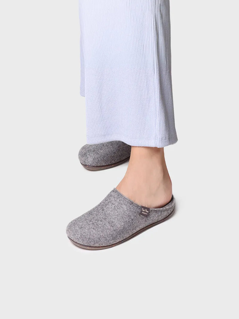 zapatillas de casa mujer - Zapatilla tipo zueco para mujer en fieltro reciclado | MONA-FR  - Toni Pons  