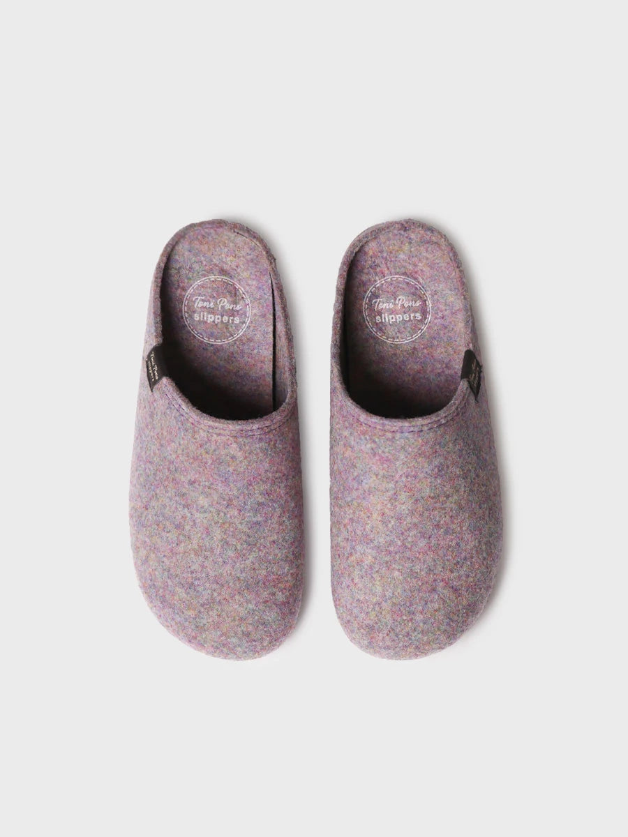 Zapatillas de casa mujer - Zapatilla tipo zueco para mujer en fieltro reciclado | MONA-FR  - Toni Pons  