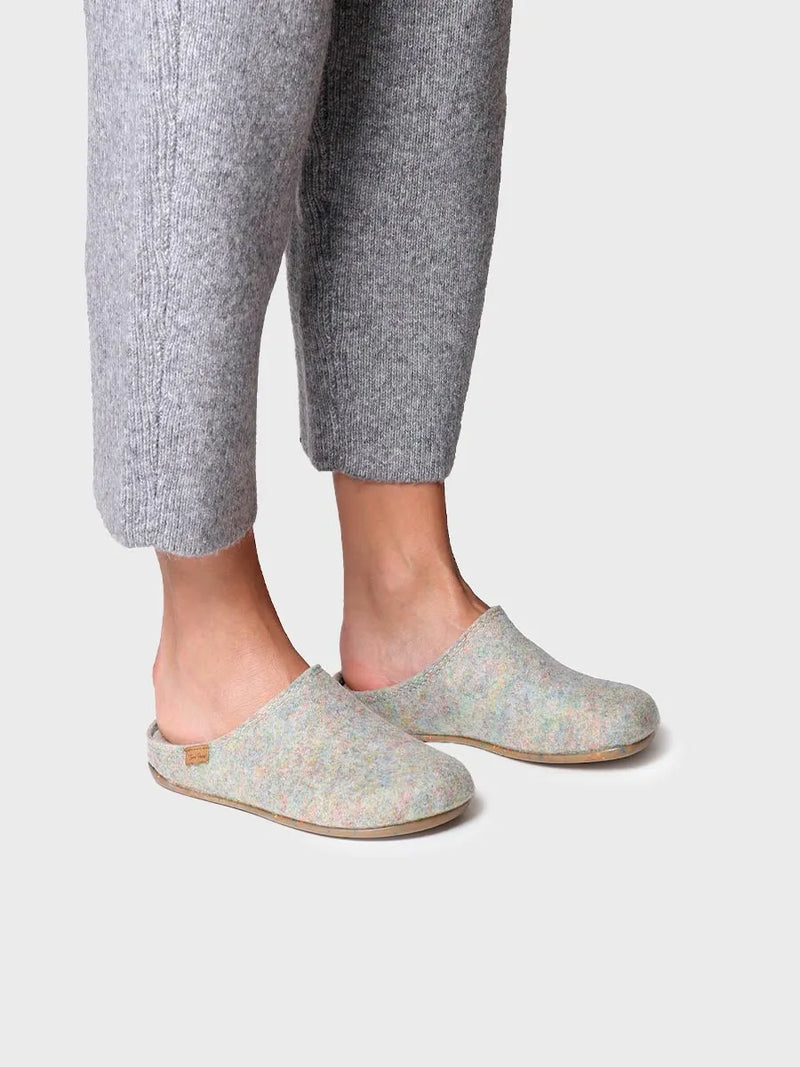 zapatillas de casa mujer - Zapatilla tipo zueco para mujer en fieltro reciclado | MONA-FR  - Toni Pons  