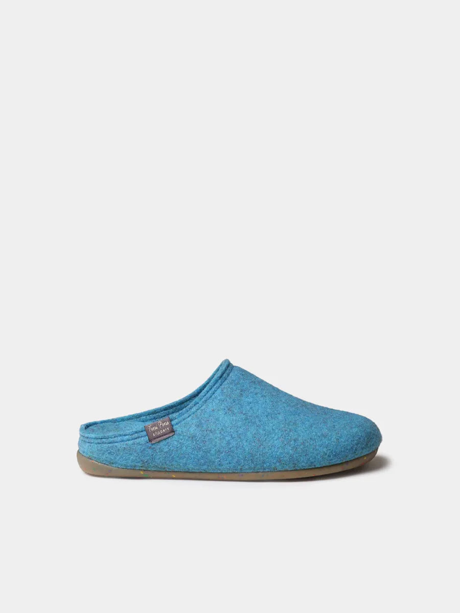 Women's clog-style slipper made from recycled felt
