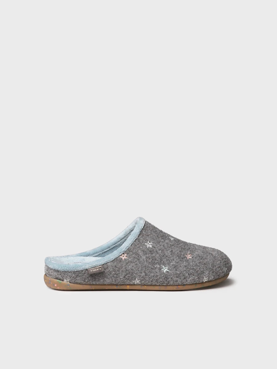 Zapatillas de casa mujer - Slipper abierta con bordados luminiscentes para mujer | MONA-FT  - Toni Pons  