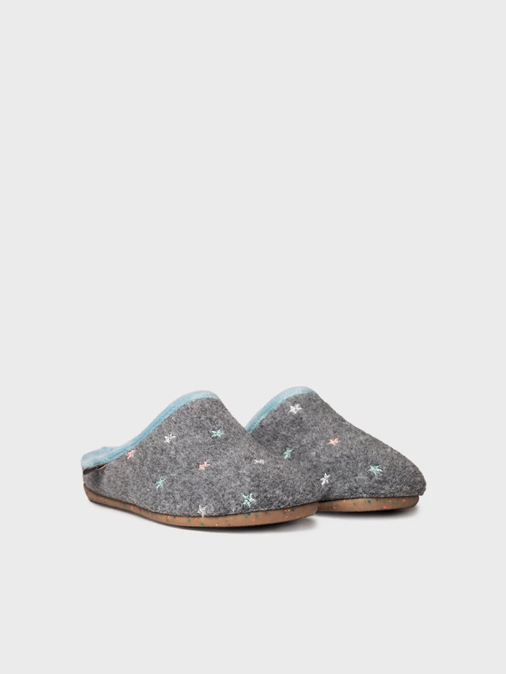 Zapatillas de casa mujer - Slipper abierta con bordados luminiscentes para mujer | MONA-FT  - Toni Pons  