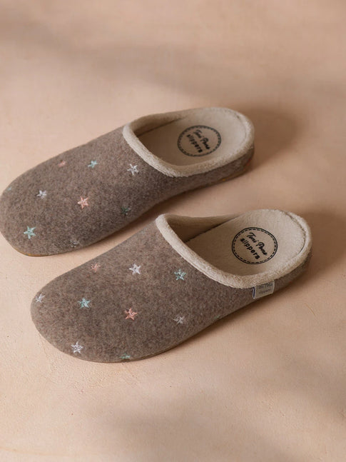Slipper oberta amb brodats luminescents per a dona | MONA-FT