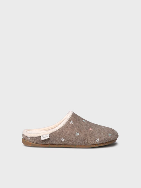 Zapatillas de casa mujer - Slipper abierta con bordados luminiscentes para mujer | MONA-FT  - Toni Pons  