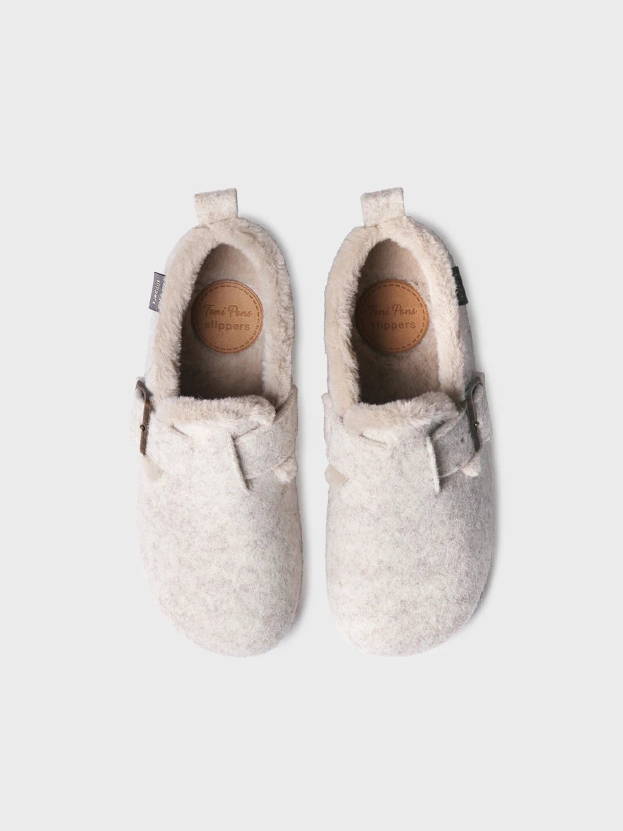Zapatillas de casa mujer - Zapatilla de casa en fieltro con hebilla para mujer | MONI-FP  - Toni Pons  