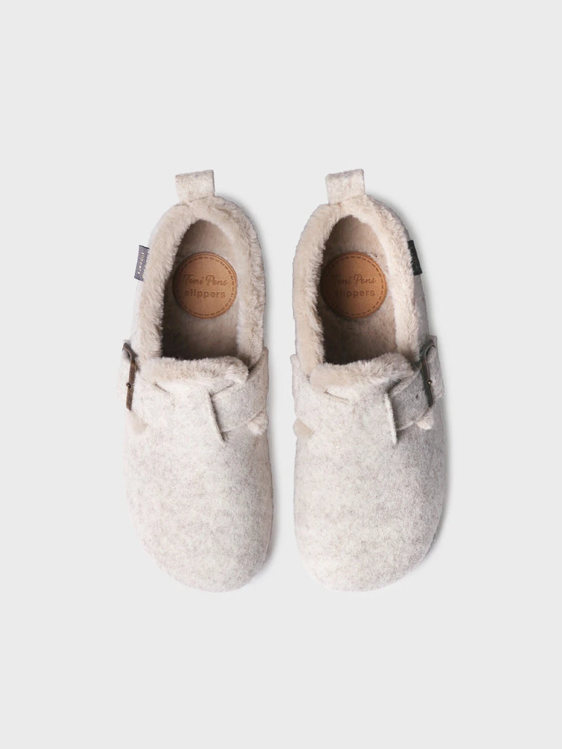 Zapatillas de casa mujer - Zapatilla de casa en fieltro con hebilla para mujer | MONI-FP  - Toni Pons  