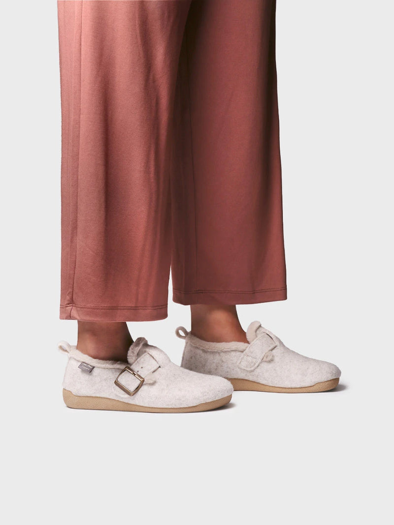 Zapatillas de casa mujer - Zapatilla de casa en fieltro con hebilla para mujer | MONI-FP  - Toni Pons  
