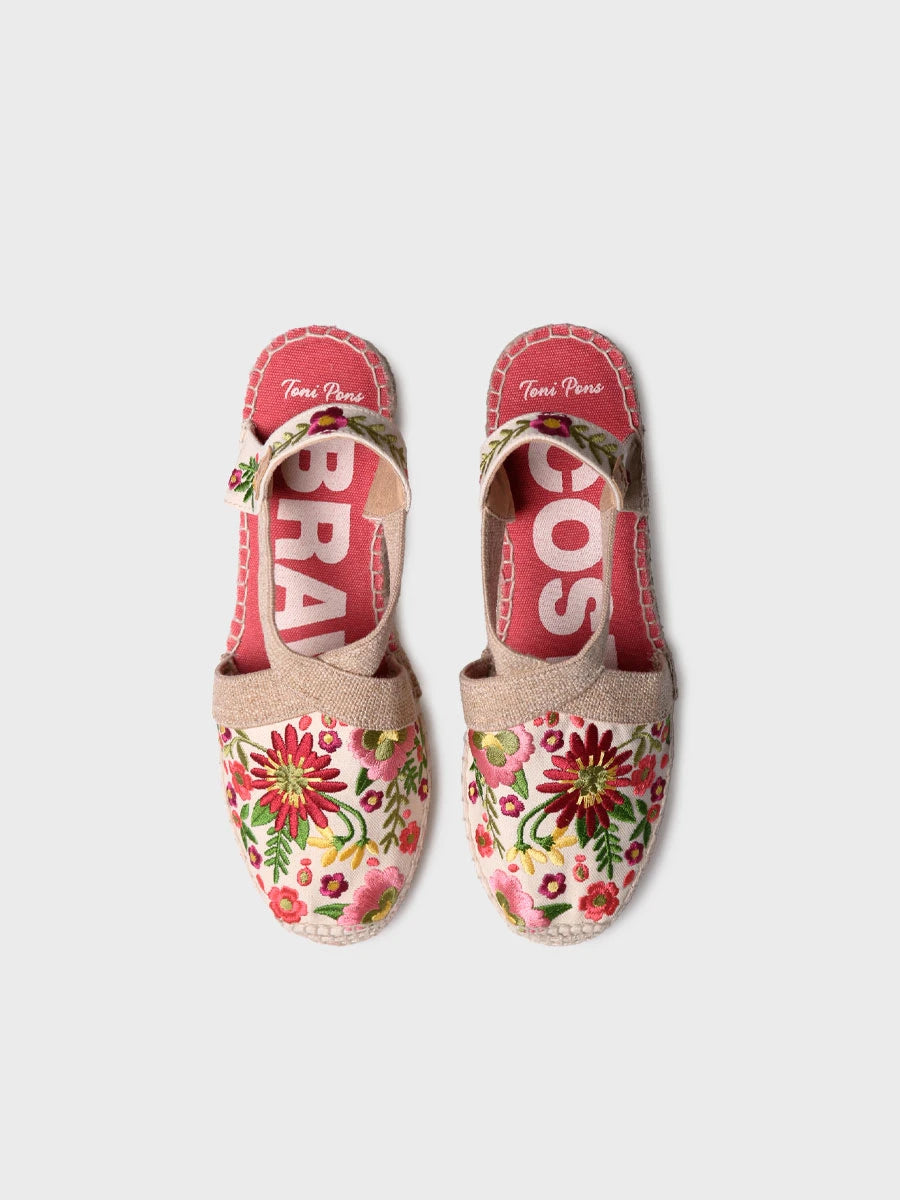  - Alpargata de mujer con cuña y bordado multicolor | MONTJOI  - Toni Pons  
