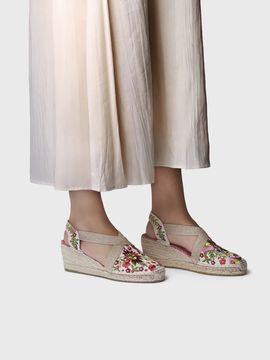  - Alpargata de mujer con cuña y bordado multicolor | MONTJOI  - Toni Pons  