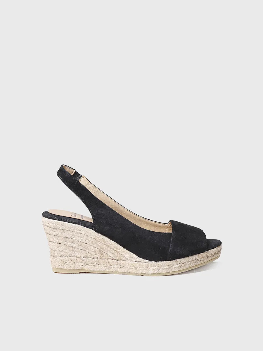 Espadrillas da donna aperte con zeppa 