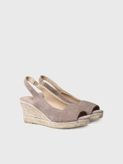 Espadrillas da donna aperte con zeppa 