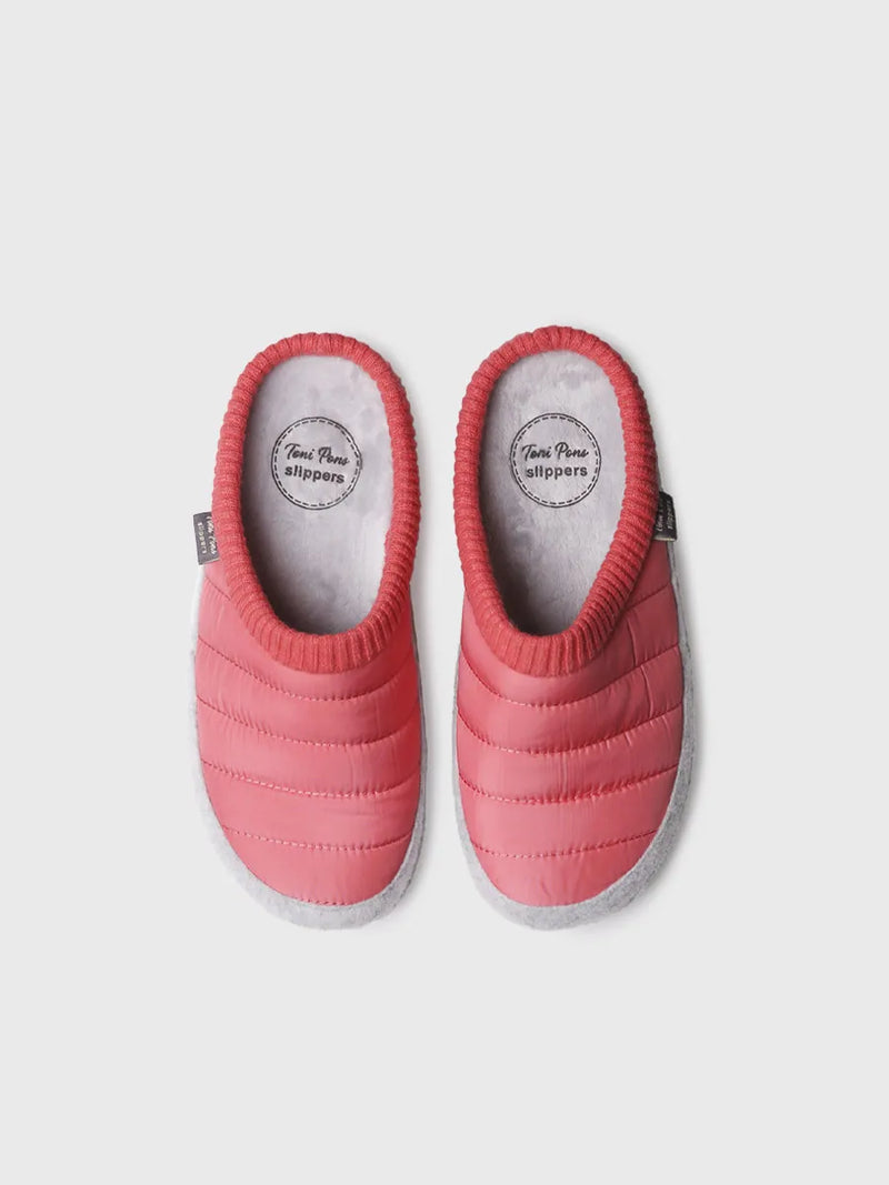 zapatillas mujer - Zapatilla tipo zueco para mujer en tejido acolchado y fieltro | MORA-TK  - Toni Pons  