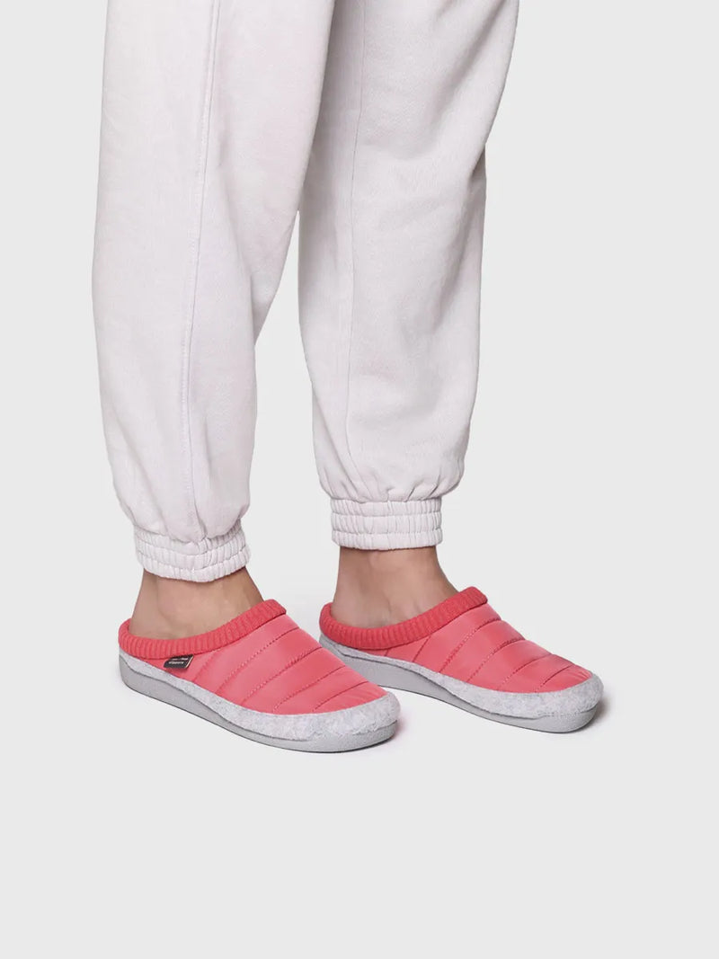 zapatillas mujer - Zapatilla tipo zueco para mujer en tejido acolchado y fieltro | MORA-TK  - Toni Pons  