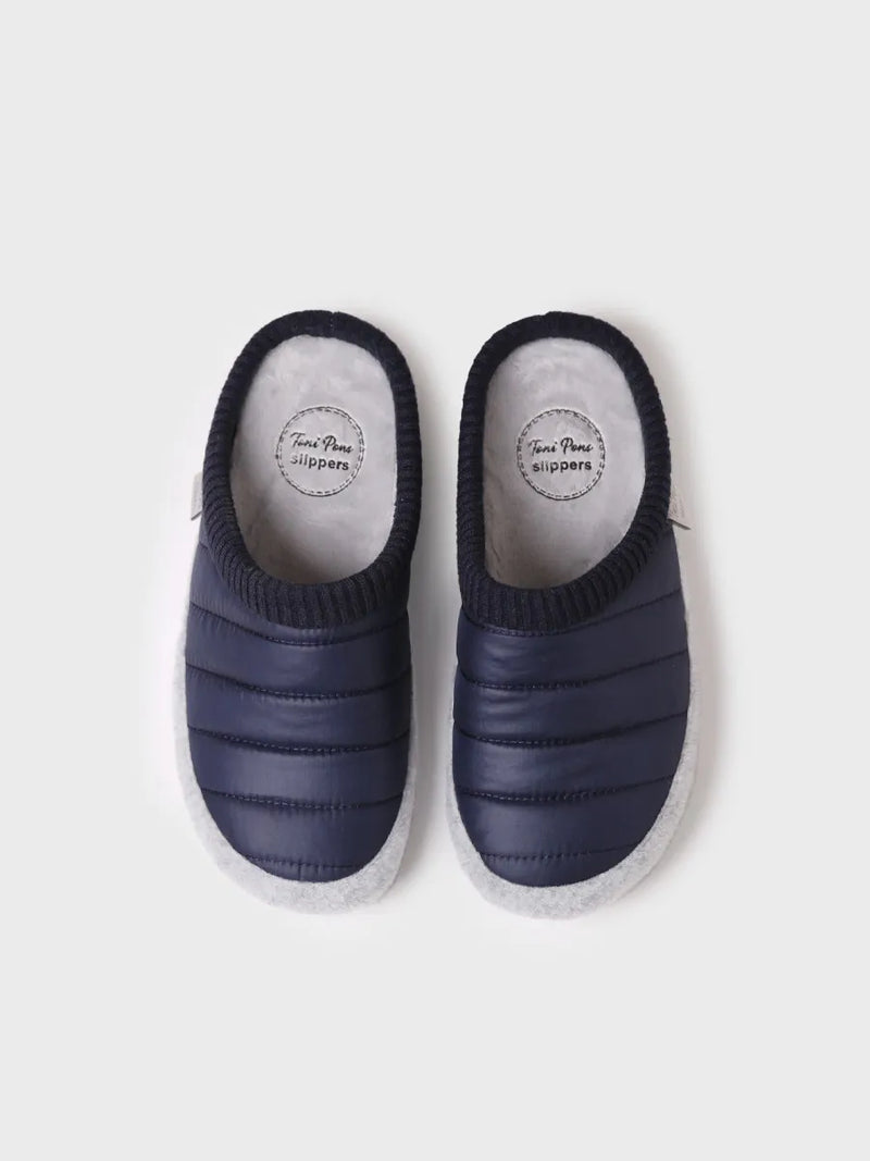 zapatillas mujer - Zapatilla tipo zueco para mujer en tejido acolchado y fieltro | MORA-TK  - Toni Pons  