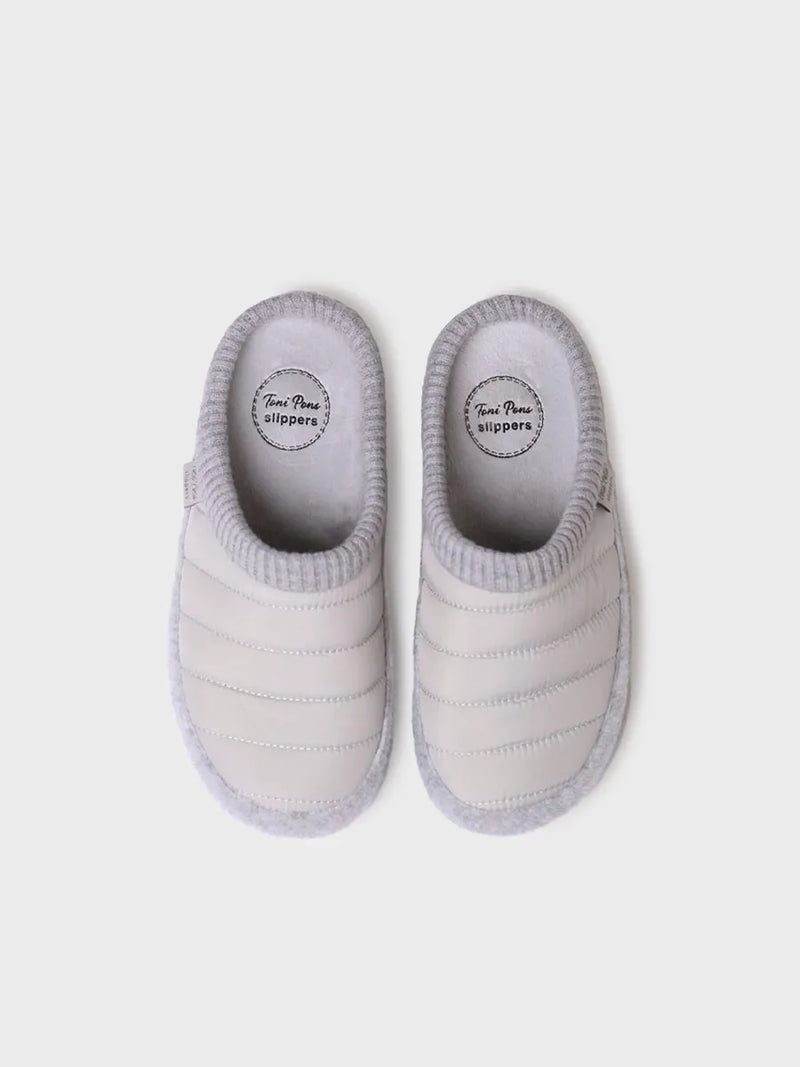 zapatillas mujer - Zapatilla tipo zueco para mujer en tejido acolchado y fieltro | MORA-TK  - Toni Pons  