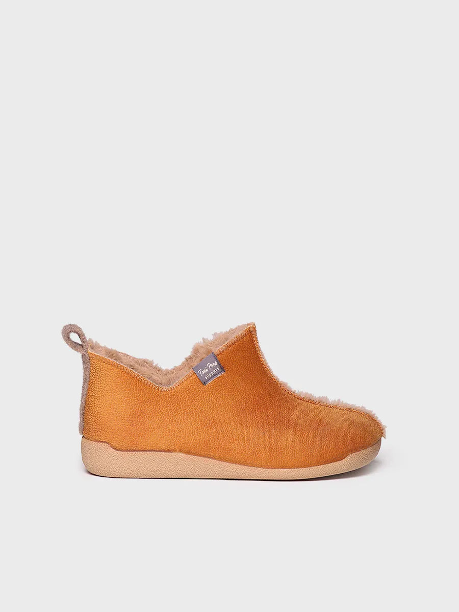 zapatillas de casa mujer - Zapatilla de casa abotinada para mujer en piel | MOSCU-BD  - Toni Pons  