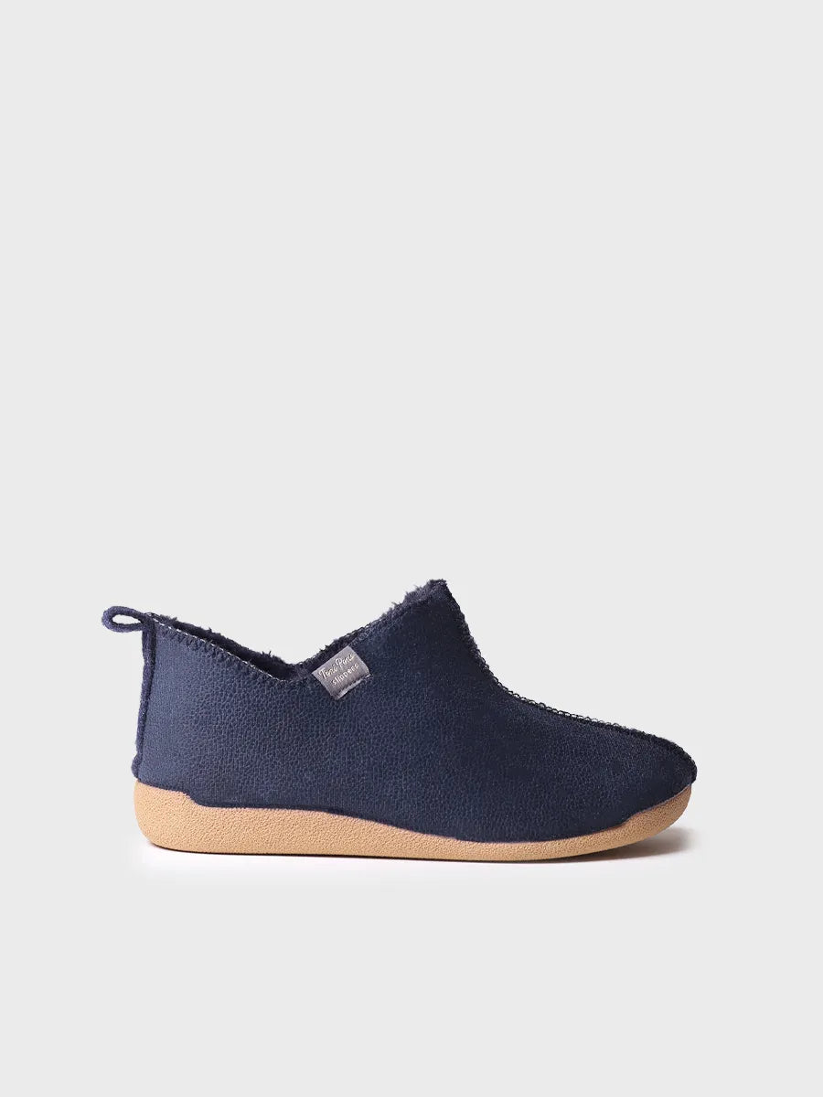 zapatillas de casa mujer - Zapatilla de casa abotinada para mujer en piel | MOSCU-BD  - Toni Pons  