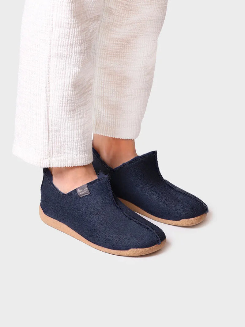 zapatillas de casa mujer - Zapatilla de casa abotinada para mujer en piel | MOSCU-BD  - Toni Pons  