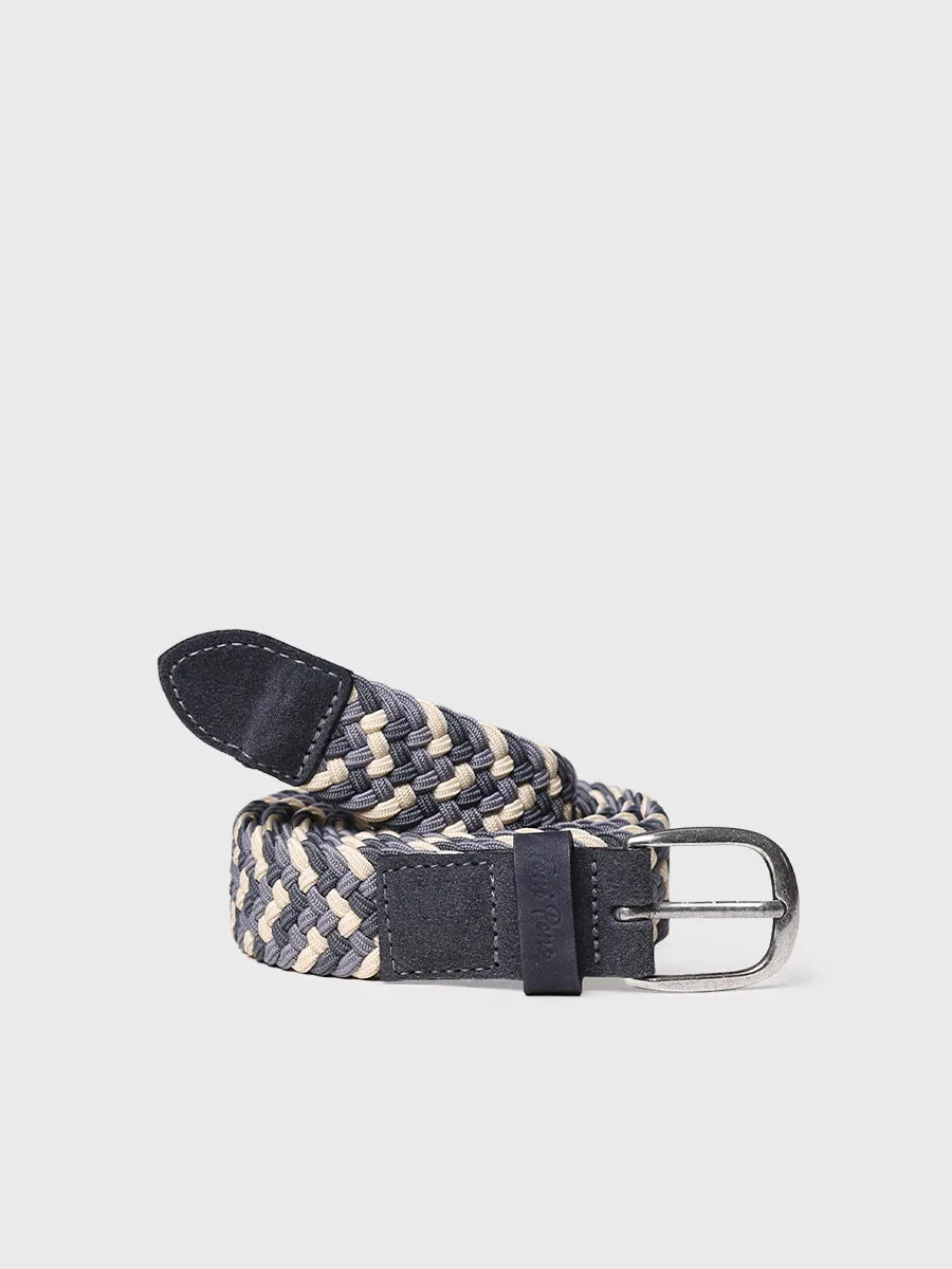 Ceinture en tissu et cuir pour femme 