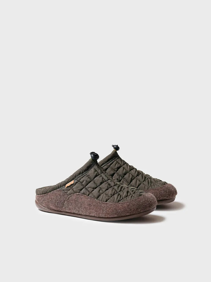 zapatillas de casa hombre - Zapatilla tipo zueco para hombre en tejido acolchado y fieltro | NADIR-UM  - Toni Pons  