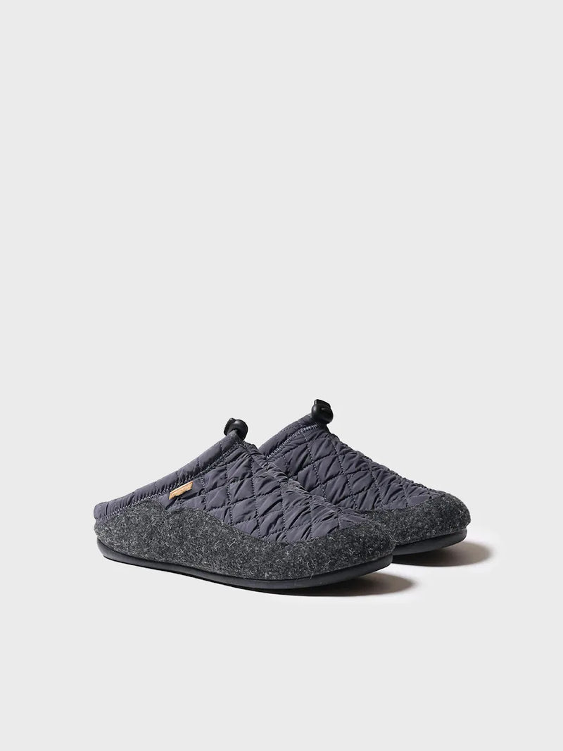 zapatillas de casa hombre - Zapatilla tipo zueco para hombre en tejido acolchado y fieltro | NADIR-UM  - Toni Pons  