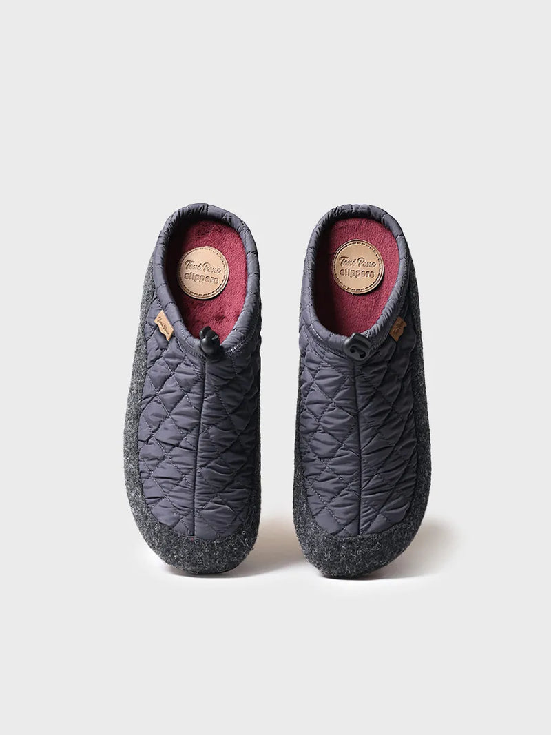 zapatillas de casa hombre - Zapatilla tipo zueco para hombre en tejido acolchado y fieltro | NADIR-UM  - Toni Pons  