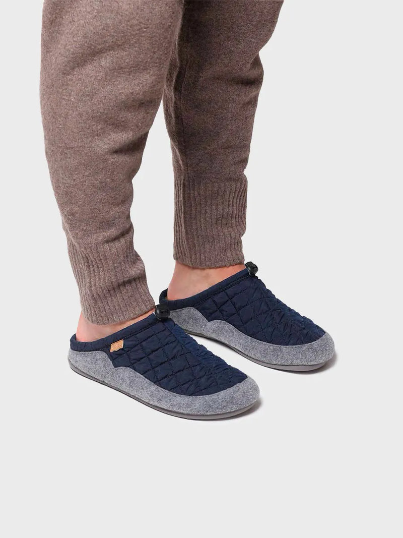 zapatillas de casa hombre - Zapatilla tipo zueco para hombre en tejido acolchado y fieltro | NADIR-UM  - Toni Pons  