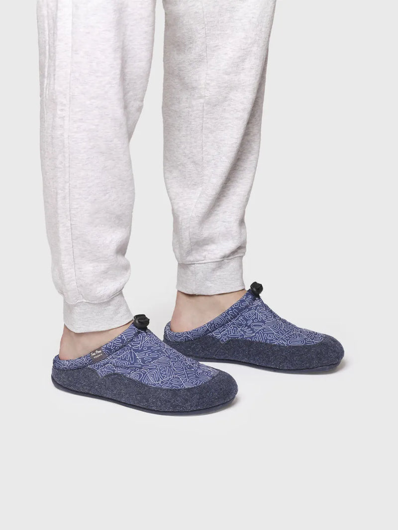 zapatillas hombre - Zapatilla tipo zueco para hombre en tejido acolchado y fieltro | NADIR-UM  - Toni Pons  