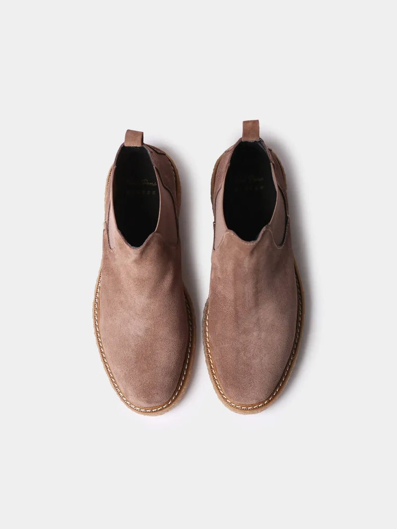 Botines mujer - Botín de mujer en serraje con elásticos laterales | NANTES-SY  - Toni Pons  