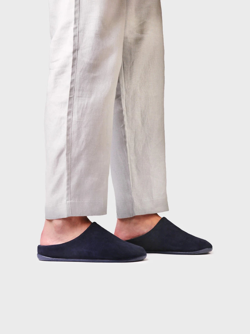 Zapatillas de casa hombre - Slipper abierta en piel con forro interior para hombre | NAPOLI  - Toni Pons  