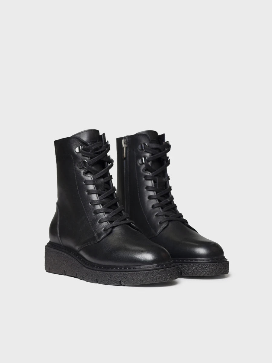 Botines mujer - Bota con cordones en piel para mujer | NARA-P  - Toni Pons  