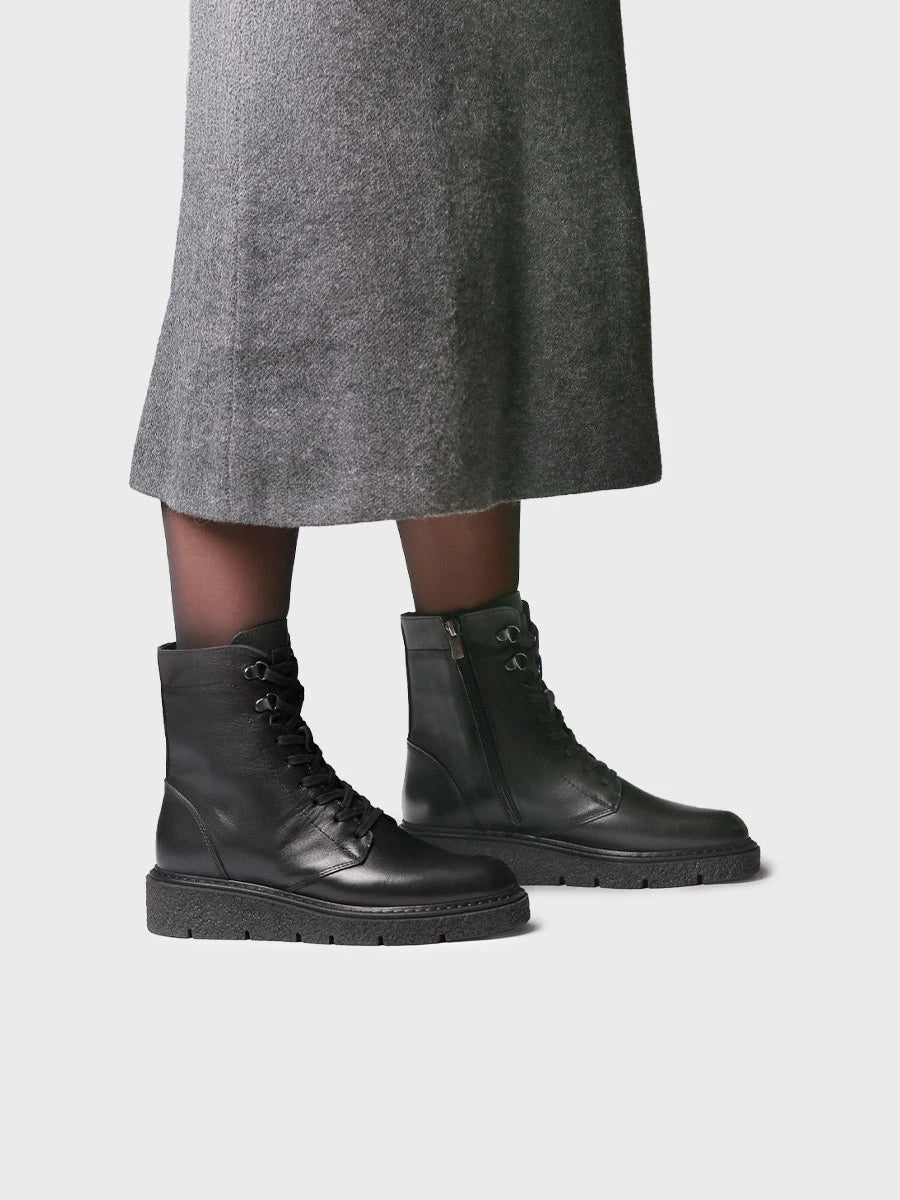 Botines mujer - Bota con cordones en piel para mujer | NARA-P  - Toni Pons  