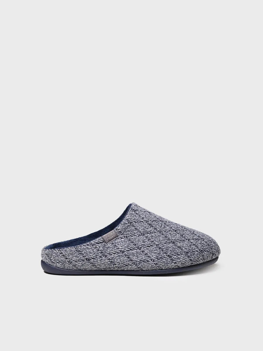 Chausson pour homme en tissu gris - NAUEL-KM