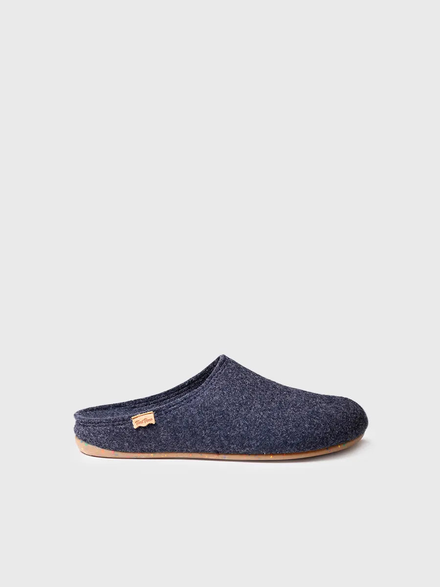 Men's house slipper made from recycled felt in beige 