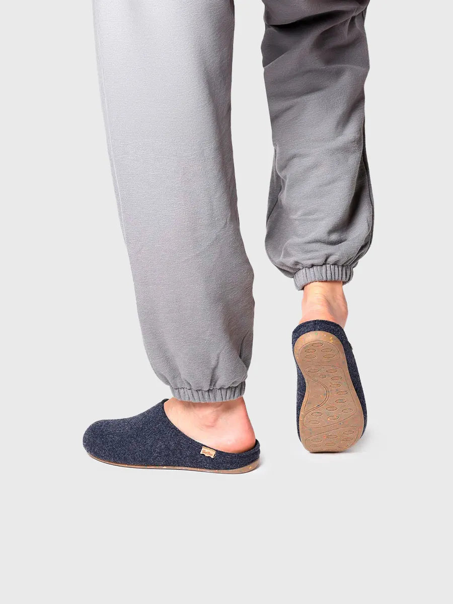 Zapatilla de casa tipo zueco para hombre en fieltro reciclado | NEO-FR