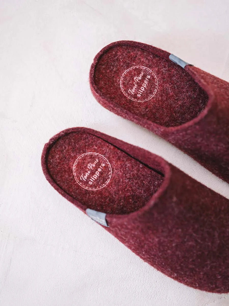 Zapatilla tipo zueco para hombre en fieltro reciclado | NEO-FR