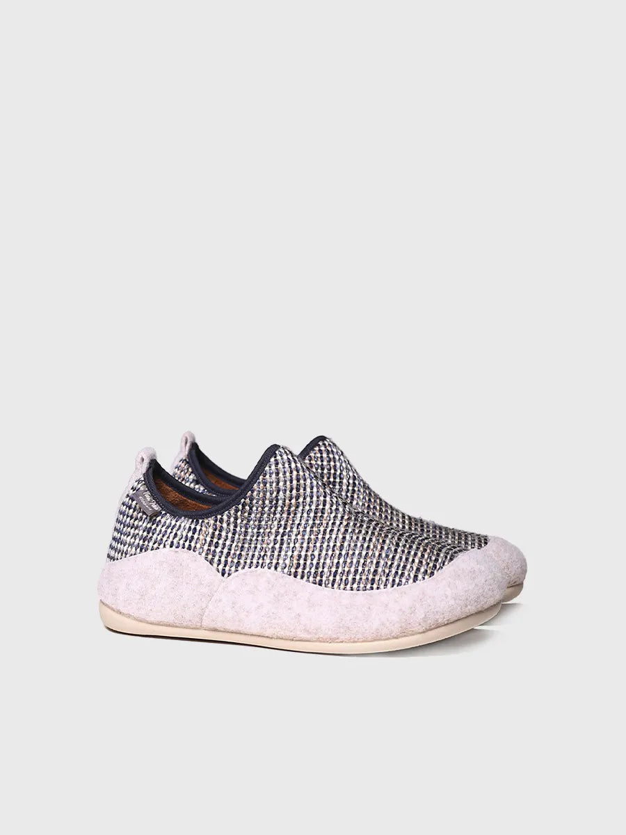 Men's slippers in fabric and felt - NIL-DS