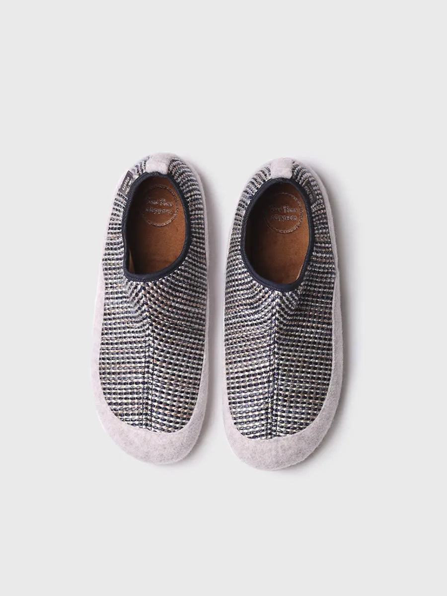 Men's slippers in fabric and felt - NIL-DS