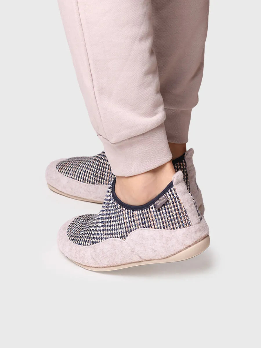 Men's slippers in fabric and felt - NIL-DS