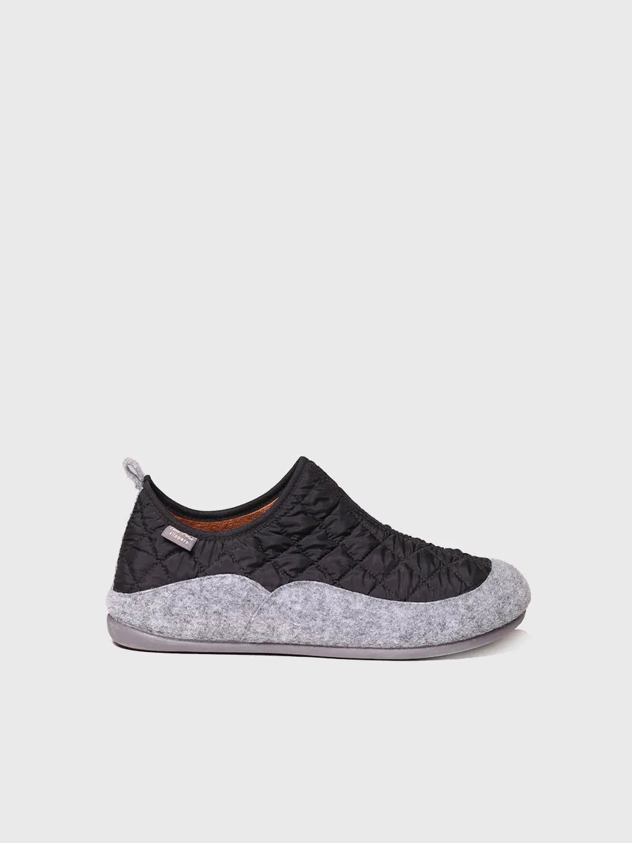 MUK LUKS Pantofole Uomo Kristof – Nero, Taglia Medium (10-11 US), Fodera In Pelliccia Sintetica, Suola TPR
