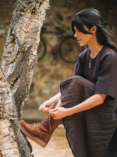 Botines mujer - Botín de mujer en serraje con cordones | NIMES-SY  - Toni Pons  